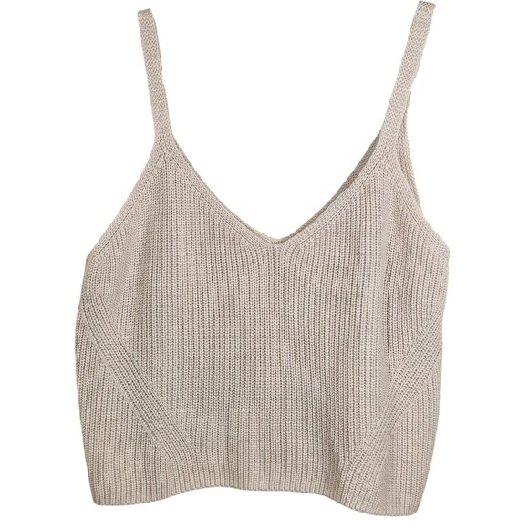 OGD Women’s Knit Sweater Tank Beige S – Clean Girl, Quiet Luxury, Academia - Picture 2 of 10